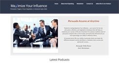 Desktop Screenshot of maximizeyourinfluence.com